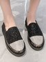 Chaussures Décontractées Décontracté Plain Toutes Les Saisons Polyester à Enfiler Talon Bas Bout Rond Caoutchouc à Enfiler pour Femmes