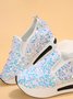 Chaussures Décontractées Femmes Décontracté Plain Toutes Les Saisons Brillant Polyester Quotidien Bout Rond Caoutchouc à Enfiler