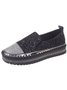 Chaussures Décontractées Décontracté Plain Toutes Les Saisons Polyester à Enfiler Talon Bas Bout Rond Caoutchouc à Enfiler pour Femmes