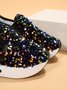 Chaussures Décontractées Femmes Décontracté Plain Toutes Les Saisons Brillant Polyester Quotidien Bout Rond Caoutchouc à Enfiler