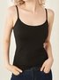 Camisole Femmes Décontracté Plain Été à Bretelles Micro-élasticité Coupe Régulière Régulier Gallus Droit