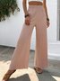 Pantalons Décontracté Plain Printemps / Automne Polyester Micro-élasticité Quotidien Cordon de Serrage Long Droit pour Femmes