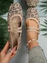 Chaussures à Tige Basse Décontracté Abstrait Toutes Les Saisons Quotidien Bout Carré Tissu de Maille Tissu Caoutchouc à Enfiler pour Femmes