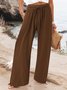 Pantalons Décontracté Plain Printemps / Automne Polyester Naturel Aucune élasticité Quotidien Ample Droit pour Femmes