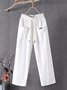Pantalons Décontracté Plain Printemps / Automne Quotidien Ample Taille Moyenne Standard Long Régulier pour Femmes