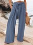 Pantalons Décontracté Plain Printemps / Automne Polyester Naturel Aucune élasticité Quotidien Ample Droit pour Femmes