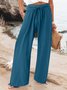 Pantalons Décontracté Plain Printemps / Automne Polyester Naturel Aucune élasticité Quotidien Ample Droit pour Femmes