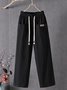 Pantalons Décontracté Plain Printemps / Automne Quotidien Ample Taille Moyenne Standard Long Régulier pour Femmes