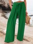 Pantalons Décontracté Plain Printemps / Automne Polyester Naturel Aucune élasticité Quotidien Ample Droit pour Femmes