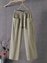 Pantalons Décontracté Plain Printemps / Automne Quotidien Ample Taille Moyenne Standard Long Régulier pour Femmes
