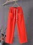 Pantalons Décontracté Plain Printemps / Automne Quotidien Ample Taille Moyenne Standard Long Régulier pour Femmes