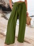 Pantalons Décontracté Plain Printemps / Automne Polyester Naturel Aucune élasticité Quotidien Ample Droit pour Femmes