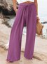 Pantalons Décontracté Plain Printemps / Automne Polyester Naturel Aucune élasticité Quotidien Ample Droit pour Femmes