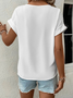 Blouses Femmes Décontracté Floral Été Viscose Quotidien Manches Courtes Régulier Droit Col de Chemise
