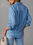 Blouses Décontracté Abstrait Printemps / Automne Polyester Aucune élasticité Quotidien Régulier Régulier Col de Chemise pour Femmes