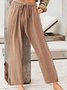 Pantalons Femmes Décontracté Plain Printemps / Automne Taille Haute Aucune élasticité Quotidien Long Droit Régulier