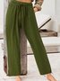 Pantalons Femmes Décontracté Plain Printemps / Automne Taille Haute Aucune élasticité Quotidien Long Droit Régulier