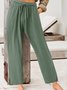 Pantalons Femmes Décontracté Plain Printemps / Automne Taille Haute Aucune élasticité Quotidien Long Droit Régulier