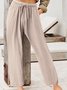 Pantalons Femmes Décontracté Plain Printemps / Automne Taille Haute Aucune élasticité Quotidien Long Droit Régulier