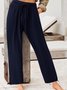 Pantalons Femmes Décontracté Plain Printemps / Automne Taille Haute Aucune élasticité Quotidien Long Droit Régulier