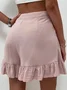 Shorts Décontracté Plain Été Coton Aucune élasticité Quotidien Coupe Régulière Droit Régulier pour Femmes