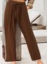 Pantalons Femmes Décontracté Plain Printemps / Automne Taille Haute Aucune élasticité Quotidien Long Droit Régulier