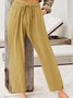 Pantalons Femmes Décontracté Plain Printemps / Automne Taille Haute Aucune élasticité Quotidien Long Droit Régulier