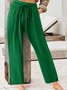 Pantalons Femmes Décontracté Plain Printemps / Automne Taille Haute Aucune élasticité Quotidien Long Droit Régulier