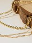 Collier Plain Toutes Les Saisons Simple Métal Vacances Métal Ensembles de couches pour Femmes