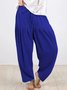 Pantalons Décontracté Plain Printemps / Automne Polyester Taille Haute Quotidien Ample Droit Régulier pour Femmes