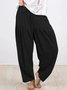 Pantalons Décontracté Plain Printemps / Automne Polyester Taille Haute Quotidien Ample Droit Régulier pour Femmes