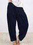 Pantalons Décontracté Plain Printemps / Automne Polyester Taille Haute Quotidien Ample Droit Régulier pour Femmes
