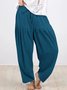 Pantalons Décontracté Plain Printemps / Automne Polyester Taille Haute Quotidien Ample Droit Régulier pour Femmes