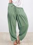 Pantalons Décontracté Plain Printemps / Automne Polyester Taille Haute Quotidien Ample Droit Régulier pour Femmes