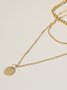 Collier Plain Toutes Les Saisons Simple Métal Vacances Métal Ensembles de couches pour Femmes