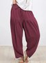 Pantalons Décontracté Plain Printemps / Automne Polyester Taille Haute Quotidien Ample Droit Régulier pour Femmes
