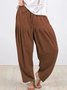 Pantalons Décontracté Plain Printemps / Automne Polyester Taille Haute Quotidien Ample Droit Régulier pour Femmes