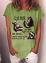 T-shirts Décontracté Été Lettres de texte Polyester Aucune élasticité Quotidien Manches Courtes Col Rond Régulier pour Femmes