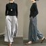 Pantalons Femmes Décontracté Plain Printemps / Automne Coton Naturel Aucune élasticité Pantalons à Jambe Large Long Droit