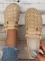 Chaussures à Tige Basse Femmes Décontracté Plain Toutes Les Saisons à Talon Plat Bout Rond PU PU Caoutchouc Chaussures à Tige Basse