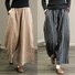 Pantalons Femmes Décontracté Plain Printemps / Automne Coton Naturel Aucune élasticité Pantalons à Jambe Large Long Droit
