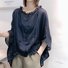 Chemises Femmes Décontracté Plain Été Polyester Ample Demi Manche Col Rond Droit Régulier
