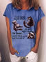 T-shirts Décontracté Été Lettres de texte Polyester Aucune élasticité Quotidien Manches Courtes Col Rond Régulier pour Femmes