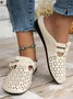 Chaussures à Tige Basse Femmes Décontracté Plain Toutes Les Saisons à Talon Plat Bout Rond PU PU Caoutchouc Chaussures à Tige Basse