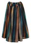 Jupes Femmes Rayé Décontracté Printemps / Automne Coton Naturel Aucune élasticité Maxi Trapèze Régulier