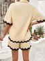 Deux Pièces Ensembles Femmes Décontracté Plain Été Naturel Micro-élasticité Quotidien Coupe Régulière Top Avec Pantalons Droit