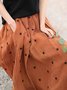 Jupes Pois Polka Décontracté Printemps / Automne Naturel Aucune élasticité Quotidien Maxi Trapèze Régulier pour Femmes
