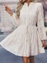 Femmes Plain Noir Col Rond Confortable Mini Robe Décontracté