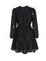 Femmes Plain Noir Col Rond Confortable Mini Robe Décontracté