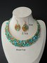 Ensembles de Bijoux Femmes Bloc de Couleur Toutes Les Saisons Élégant Mariage Avec Faux Diamant Cristal Ensembles
